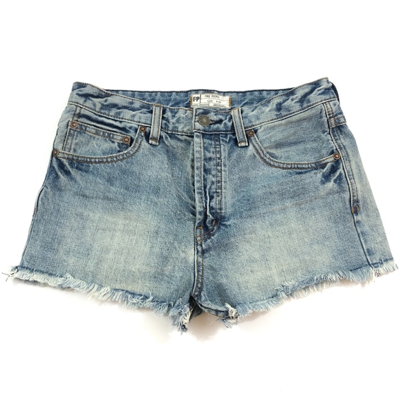 Free People Pants - Free People Button Fly Cut Off Jean Shorts Size 27